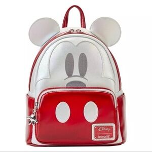 NWT DISNEY/Loungefly 100th Platinum Mickey Mouse Cosplay Mini Backpack